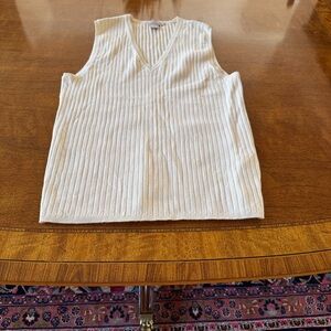 J. Crew Cream Ribbed Tank Top